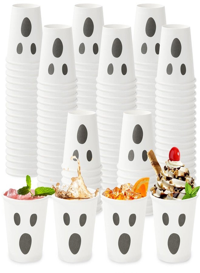 JarThenaAMCS 200Pcs Halloween Shot Cups 2oz Black White Ghost Mini Drinking Paper Cup Spooky Boo Disposable Shot Cup for Halloween Trick or Treat Party Supplies - Image 1